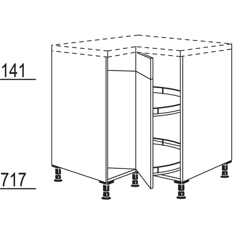 nobilia Maxi-Karussellschrank UEK90-M 90 cm