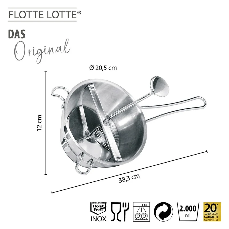 Gefu, Passiergerät "Flotte Lotte®", multifunktional mit 2 Lochscheiben