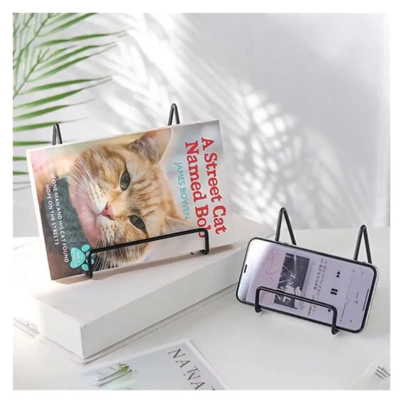 Zeitschriftenhalter Geometrische Desktop Platzierung Stehen Handy Buch Zeitung Sammlung Lagerung Rack Magazin Display Halter Fur Stauraum(S-Black)