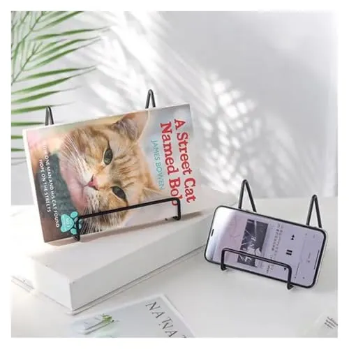 Zeitschriftenhalter Geometrische Desktop Platzierung Stehen Handy Buch Zeitung Sammlung Lagerung Rack Magazin Display Halter Fur Stauraum(S-Black)