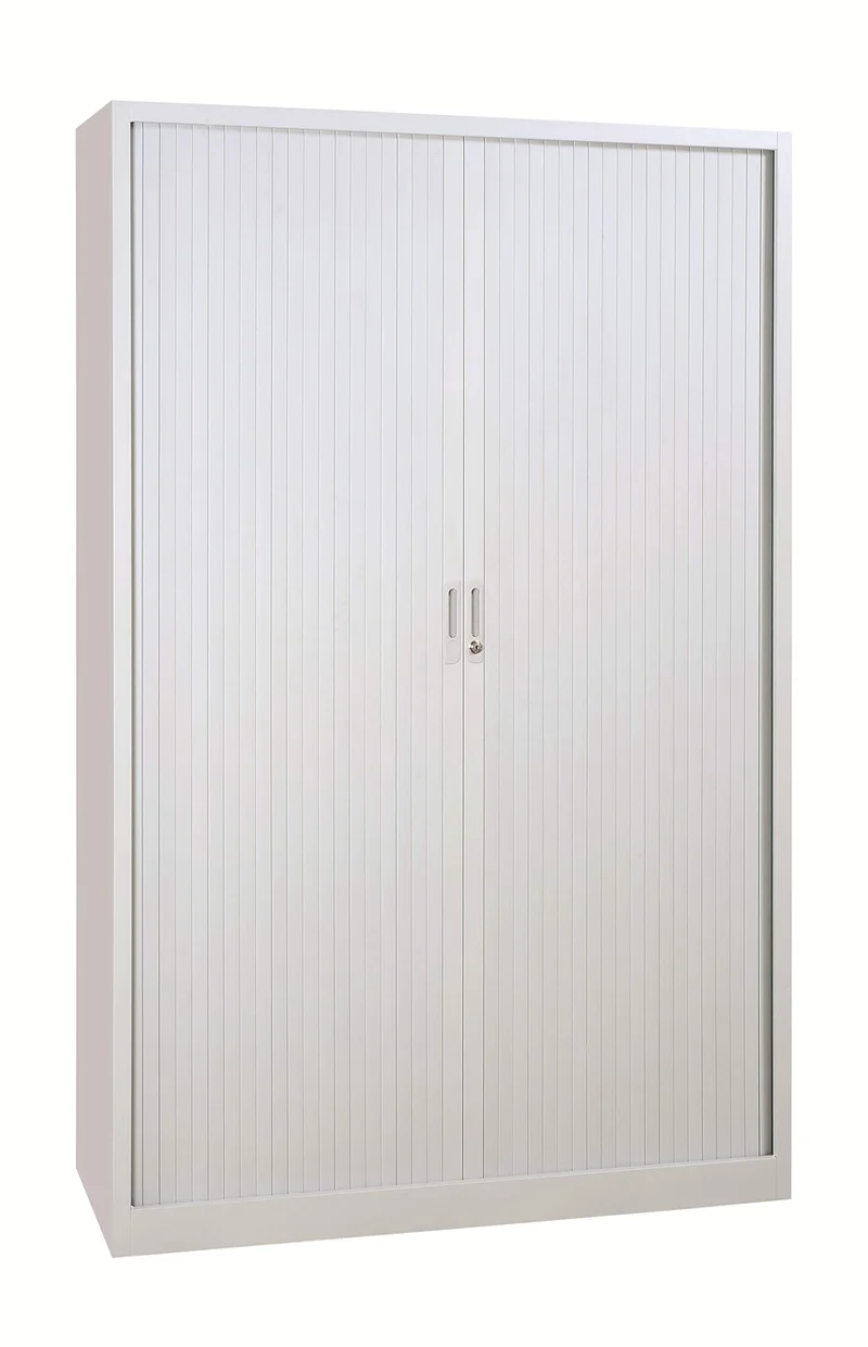 Schrank & Stuhl Rolladenschrank Aktenschrank Stahl 195x120x46cm Grau