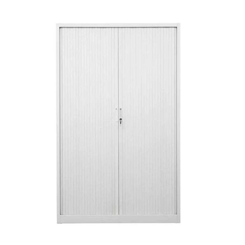 Schrank & Stuhl Rolladenschrank Aktenschrank Stahl 195x120x46cm Grau