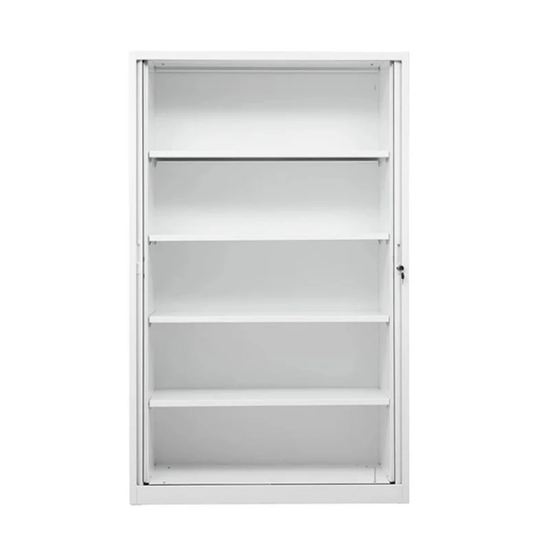 Schrank & Stuhl Rolladenschrank Aktenschrank Stahl 195x120x46cm Grau