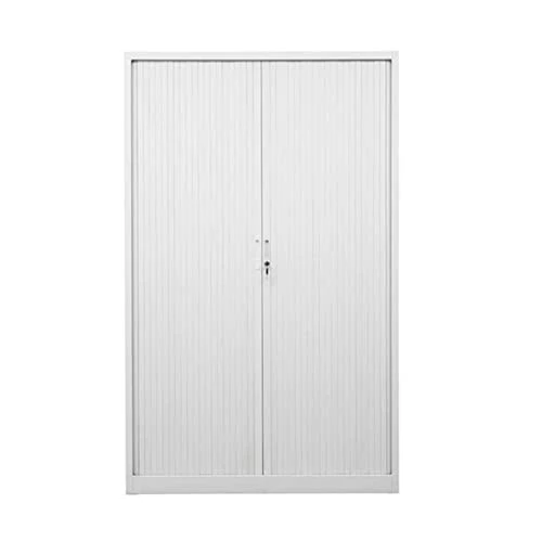 Schrank & Stuhl Rolladenschrank Aktenschrank Stahl 195x120x46cm Grau