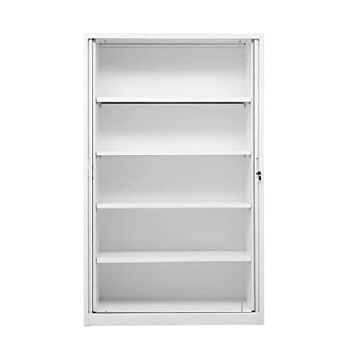 Schrank & Stuhl Rolladenschrank Aktenschrank Stahl 195x120x46cm Grau