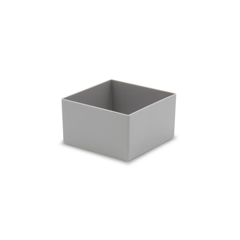 1a-TopStore 10 Stk. Einsatzkästen Einsatzboxen Schubladen-Einsatzkasten Sortierboxen, 32 Größen, 5 Farben (grau, 108x108x63 mm)