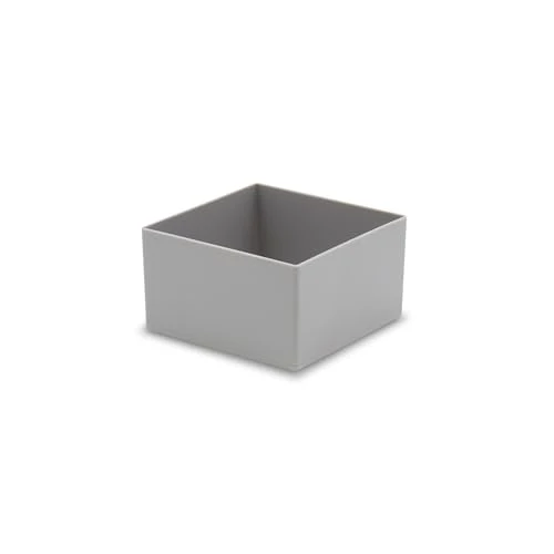 1a-TopStore 10 Stk. Einsatzkästen Einsatzboxen Schubladen-Einsatzkasten Sortierboxen, 32 Größen, 5 Farben (grau, 108x108x63 mm)
