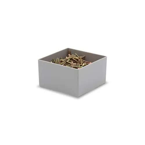 1a-TopStore 10 Stk. Einsatzkästen Einsatzboxen Schubladen-Einsatzkasten Sortierboxen, 32 Größen, 5 Farben (grau, 108x108x63 mm)