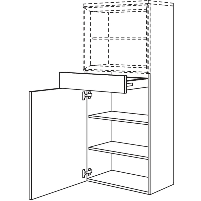 nobilia Midischrank für Regaleinsatz Case BMSDC60-158 60 cm