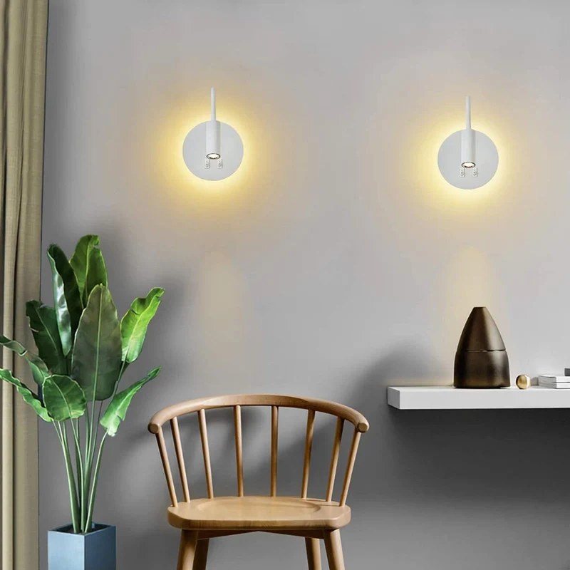 Leselampe Wandmontage, Schwanenhals Lampe Weiss, 360° Schwenkbar Schwanenhals mit Stecker, Dimmbar Bettleuchte Mit USB-Ladeanschluss, LED Wandlampe Leselicht für Schlafzimmer Hotels Nachttischlampe