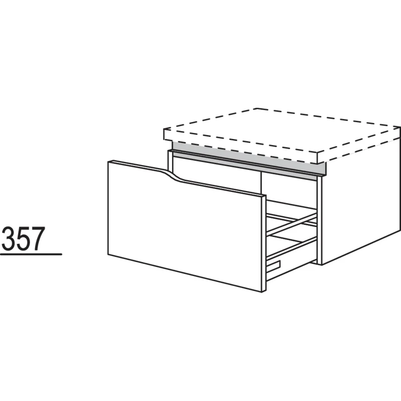 nobilia Abschluss-Auszugschrank Curve NBUAAC90-36 90 cm