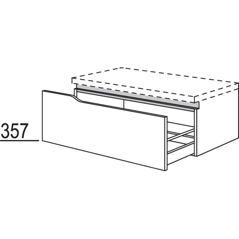 nobilia Abschluss-Auszugschrank Curve NBUAAC90-36 90 cm