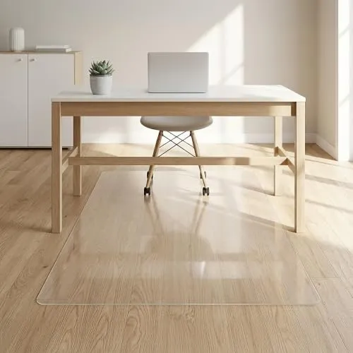 Relaxdays Bodenschutzmatte Bürostuhl, Bodenunterlage Laminat, Parkett, rutschfest, Verschiedene Größen, transparent