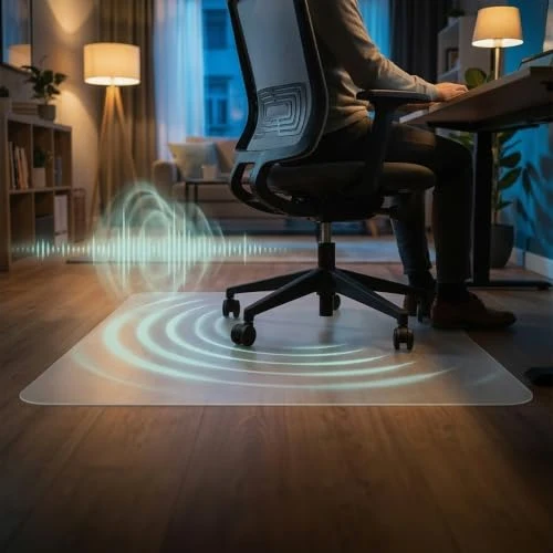 Relaxdays Bodenschutzmatte Bürostuhl, Bodenunterlage Laminat, Parkett, rutschfest, Verschiedene Größen, transparent