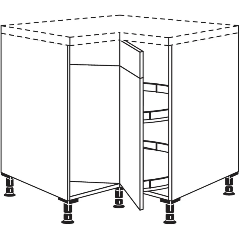 nobilia XL-Karussell-Eckschrank UEK80-X 80 cm