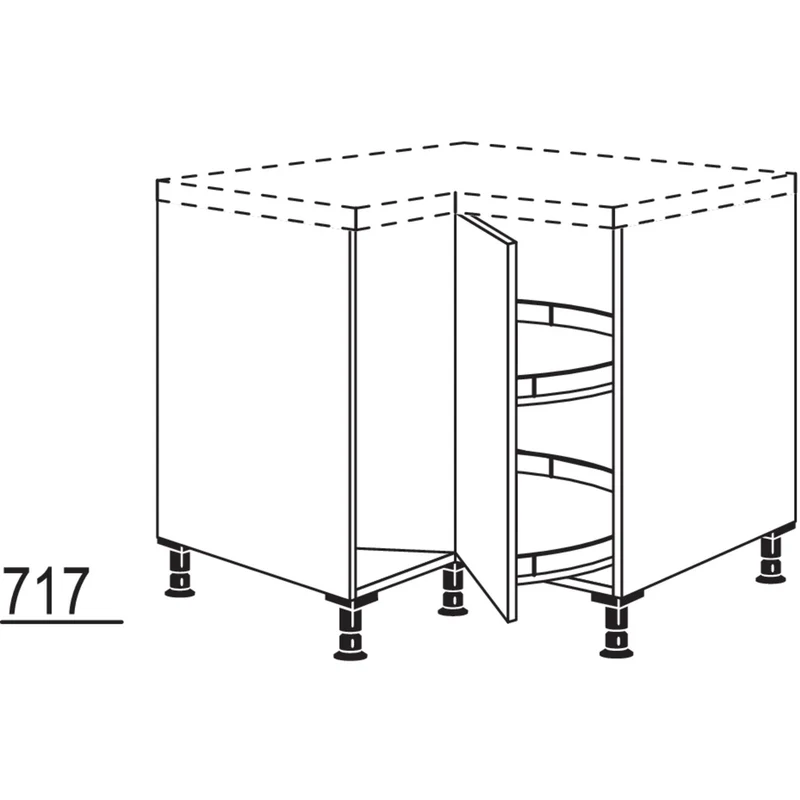 nobilia Karussell-Eckschrank UEDK90 90 cm