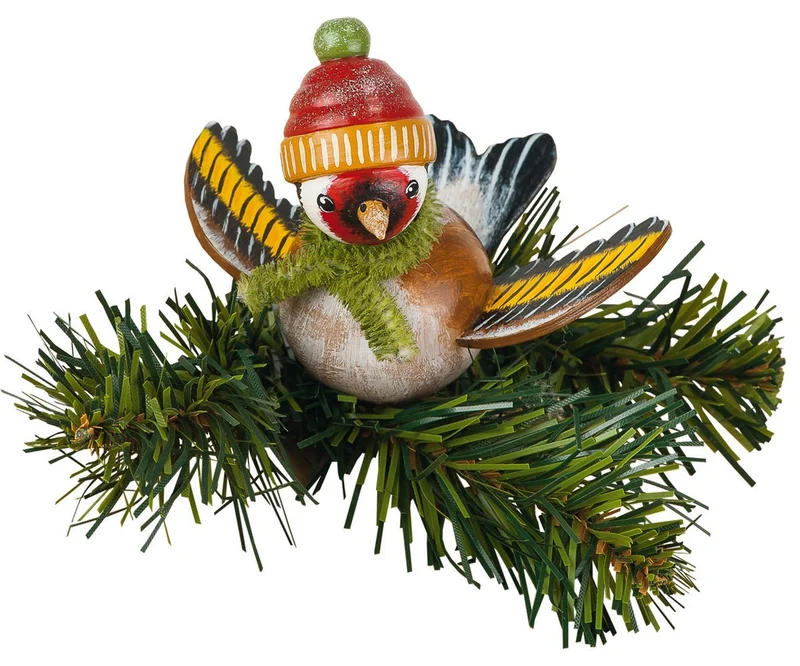 Hubrig Volkskunst 'Baumclipser - Stieglitz 6,5cm'