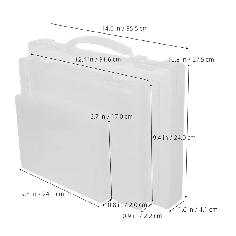 PLAFOPE 3stücke Transparente Aufbewahrungsbox aus Kunststoff mit Deckel Kleiner Organizer-box für Fotoaufbewahrung Aktenordner-organizer aus Strapazierfähigem Pp für Büro und Zuhause