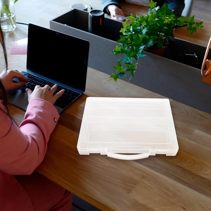 PLAFOPE 3stücke Transparente Aufbewahrungsbox aus Kunststoff mit Deckel Kleiner Organizer-box für Fotoaufbewahrung Aktenordner-organizer aus Strapazierfähigem Pp für Büro und Zuhause