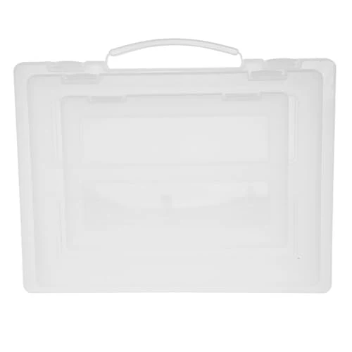 PLAFOPE 3stücke Transparente Aufbewahrungsbox aus Kunststoff mit Deckel Kleiner Organizer-box für Fotoaufbewahrung Aktenordner-organizer aus Strapazierfähigem Pp für Büro und Zuhause