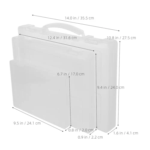 PLAFOPE 3stücke Transparente Aufbewahrungsbox aus Kunststoff mit Deckel Kleiner Organizer-box für Fotoaufbewahrung Aktenordner-organizer aus Strapazierfähigem Pp für Büro und Zuhause