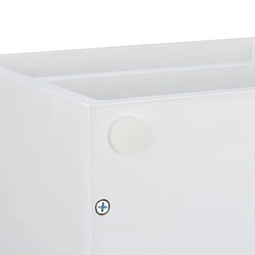 Relaxdays Druckerständer Schreibtisch, 3 Fächer, Regal für Drucker, Druckerhalter, H x B x T: 22,5 x 47 x 40 cm, weiß