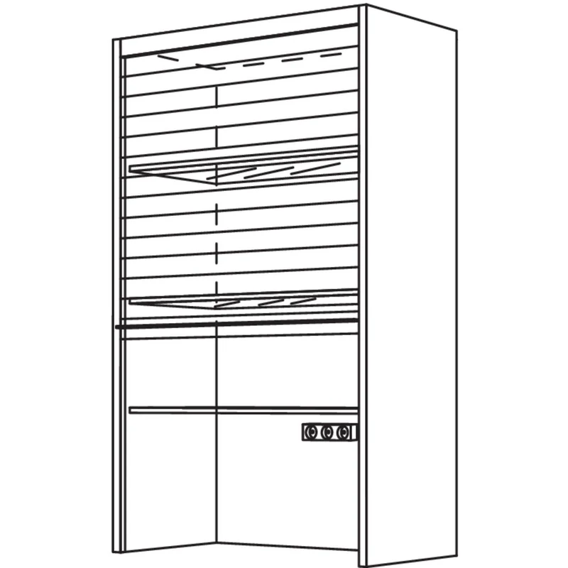 nobilia Aufsatzschrank Glas-Jalousie AJGT50-1