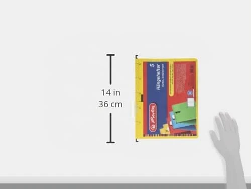 Herlitz Hängehefter A4, Farben sortiert, 5 Stück, Hängeregister
