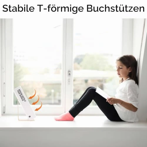 2Pcs Buchstütze Acryl, 100x100x130mm Buchstützen, Transparent Bücherhalter