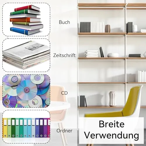 2Pcs Buchstütze Acryl, 100x100x130mm Buchstützen, Transparent Bücherhalter