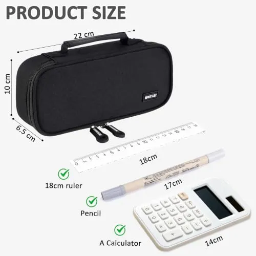 wonsar Federmäppchen Mäppchen Federtasche Etui 4 Fach Federmäppchen Mädchen Jungen Teenager Schlamppermäppchen für Schule & Büro