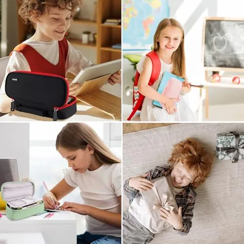 wonsar Federmäppchen Mäppchen Federtasche Etui 4 Fach Federmäppchen Mädchen Jungen Teenager Schlamppermäppchen für Schule & Büro