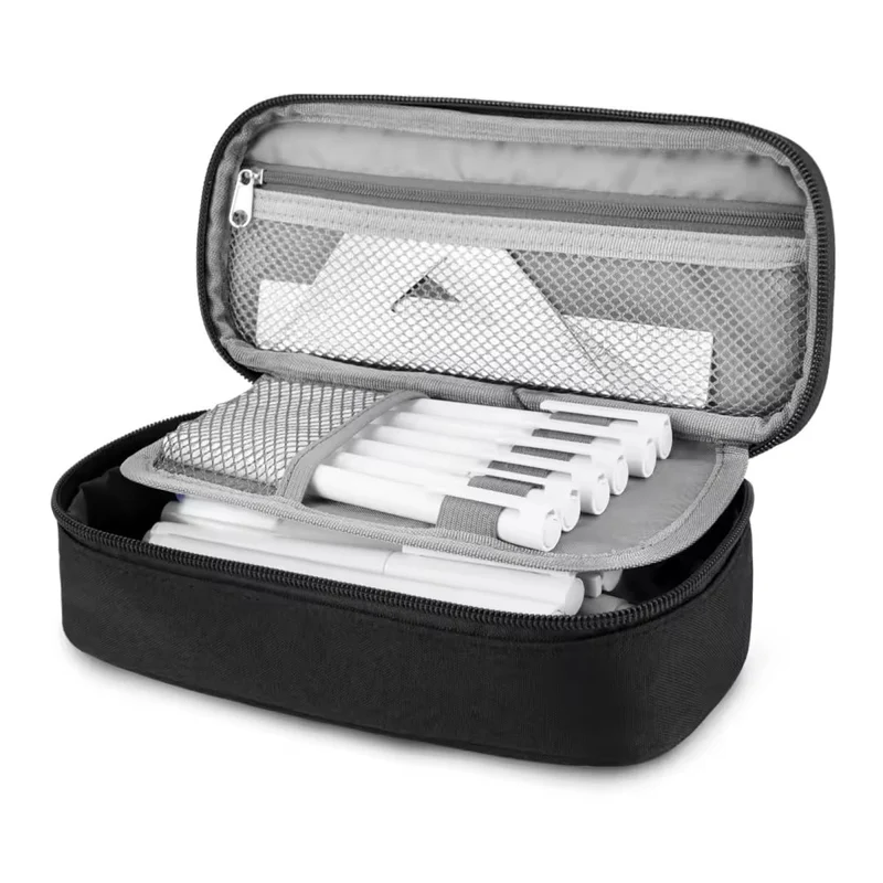 wonsar Federmäppchen Mäppchen Federtasche Etui 4 Fach Federmäppchen Mädchen Jungen Teenager Schlamppermäppchen für Schule & Büro