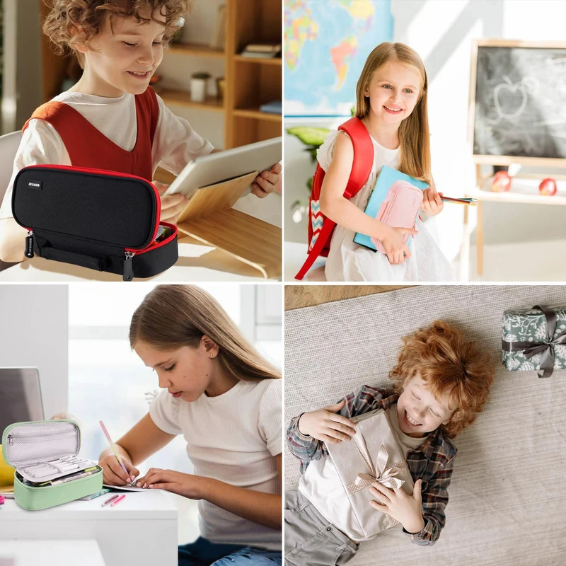 wonsar Federmäppchen Mäppchen Federtasche Etui 4 Fach Federmäppchen Mädchen Jungen Teenager Schlamppermäppchen für Schule & Büro