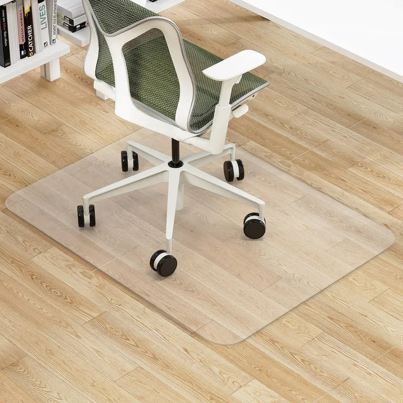 LIFEZEAL Bodenschutzmatte, Bodenunterlage Bürostuhl Unterlage, Fussbodenschutz Transparent, Schreibtischunterlage Stuhlunterlage für Hartböden (Transparent, 180 x 160 cm)