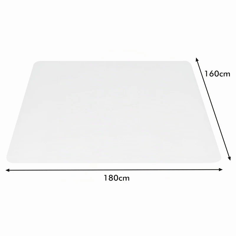 LIFEZEAL Bodenschutzmatte, Bodenunterlage Bürostuhl Unterlage, Fussbodenschutz Transparent, Schreibtischunterlage Stuhlunterlage für Hartböden (Transparent, 180 x 160 cm)