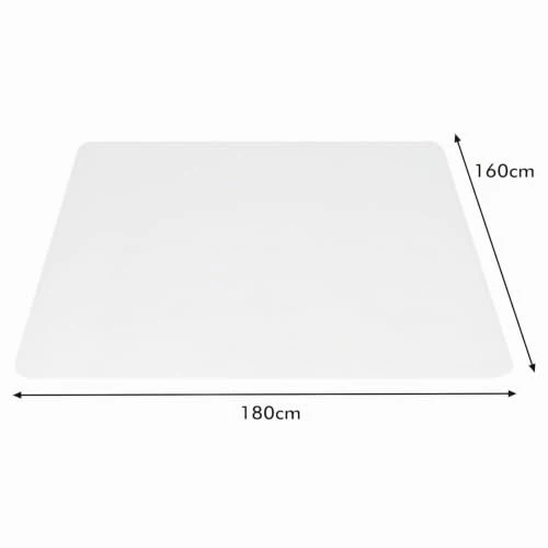 LIFEZEAL Bodenschutzmatte, Bodenunterlage Bürostuhl Unterlage, Fussbodenschutz Transparent, Schreibtischunterlage Stuhlunterlage für Hartböden (Transparent, 180 x 160 cm)