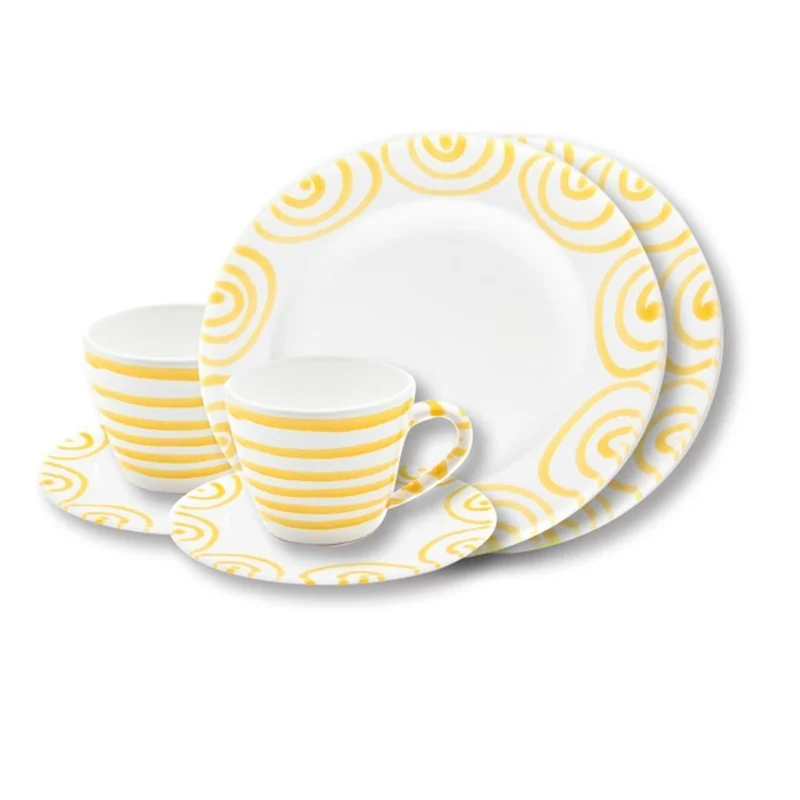 Gmundner Keramik 'Gelbgeflammt - Breakfast for two Gourmet'