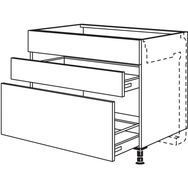 nobilia XL-Kochstellenschrank für Kochfeldabzug KDMSA60-X 60 cm