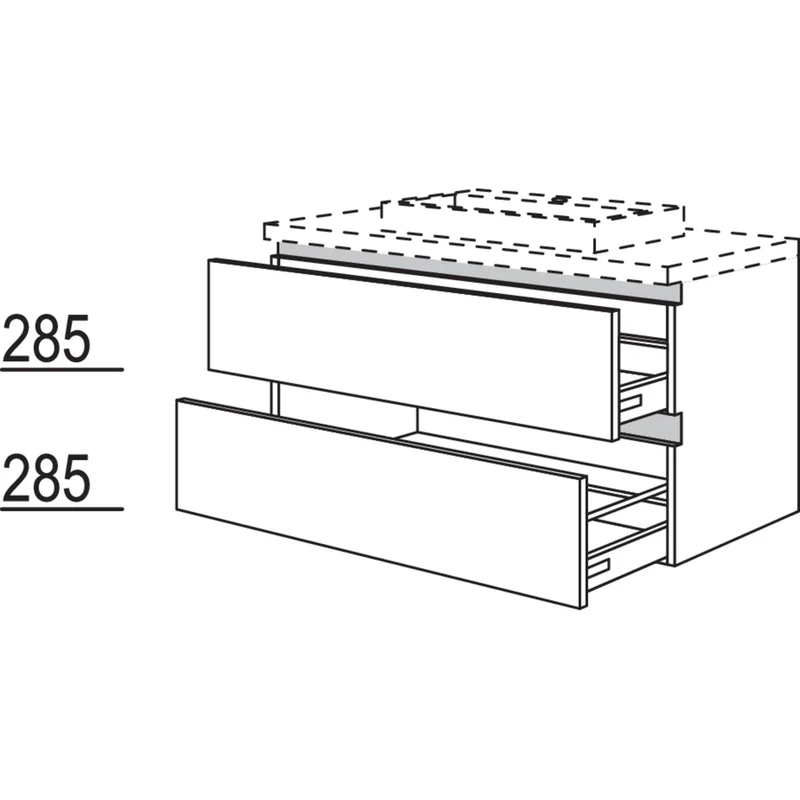 nobilia Waschtischschrank NBWSA80-63 80 cm