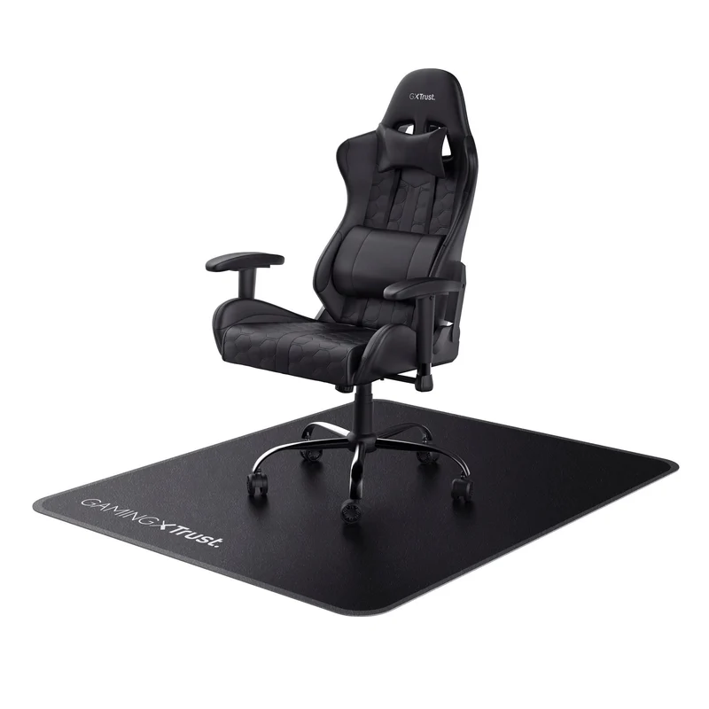 GXTrust Bodenschutzmatte 99 x 120 cm Stuhlunterlage für Hartböden, Schwarz