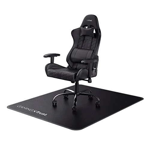 GXTrust Bodenschutzmatte 99 x 120 cm Stuhlunterlage für Hartböden, Schwarz