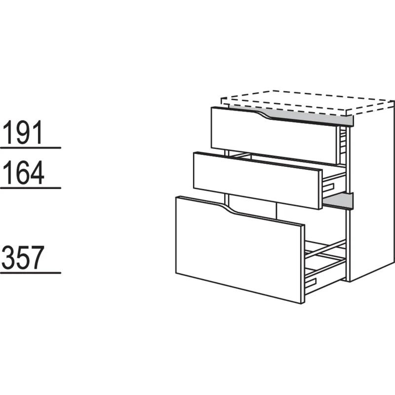 nobilia Abschluss-Sideboard Curve NBS2SAAC60-72 60 cm