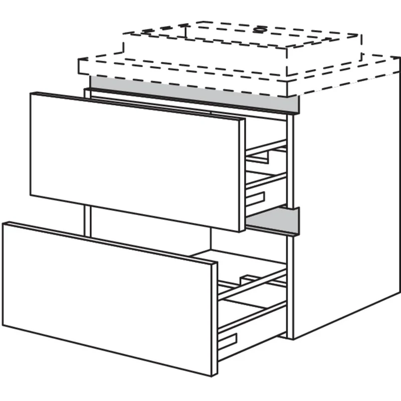 nobilia Waschtischschrank NBW2A50-63 50 cm