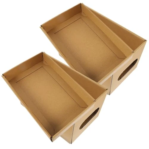 Papier Aufbewahrungsbox Feine Verarbeitung Große Kapazität mit Deckel nicht Leicht Verformbar 2 Stück pack Stilvolles Schlichtes Design für Tägliche Ablage und Büroorganisation