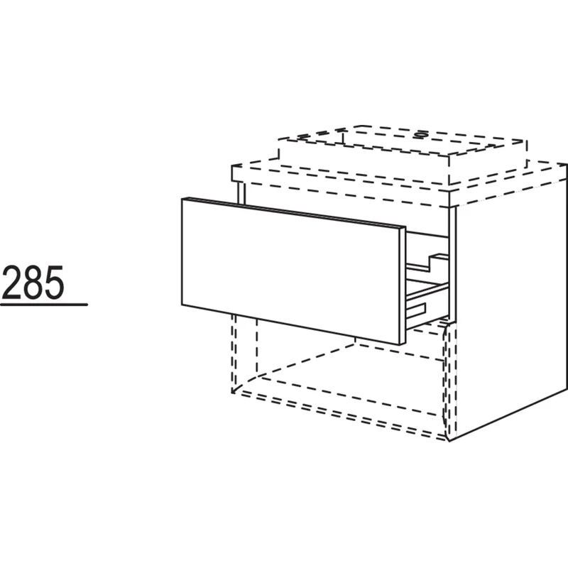 nobilia Waschtischschrank für Regaleinsatz Case BWASC45-58 45 cm