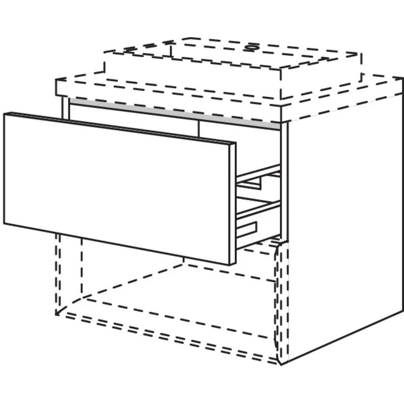 nobilia Waschtischschrank für Regaleinsatz Case BWAC80-58 80 cm