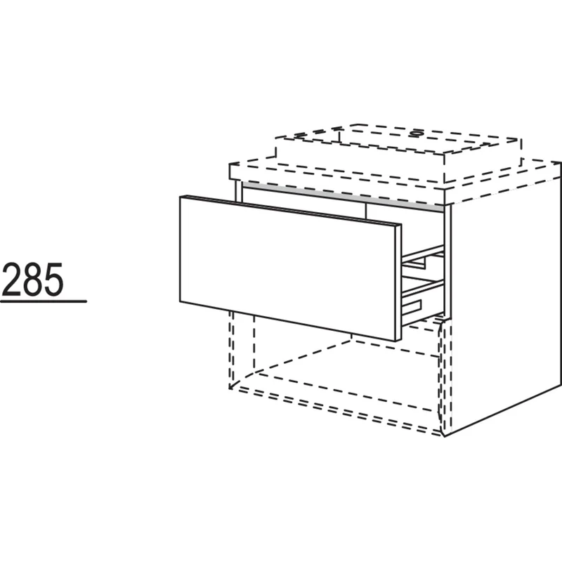 nobilia Waschtischschrank für Regaleinsatz Case BWAC45-58 45 cm