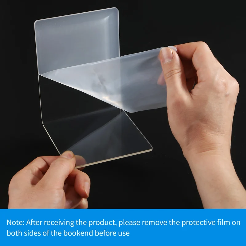 6 Stück Transparente Buchstützen aus Acryl,Buchstützen-Set mit rutschfesten Aufklebern.Geeignet für Schreibtischorganisation, transparente Dekoration, Fotodisplay.