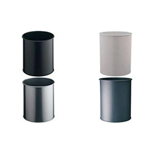 Durable Papierkorb Metall rund, 15 Liter, schwarz, 330101